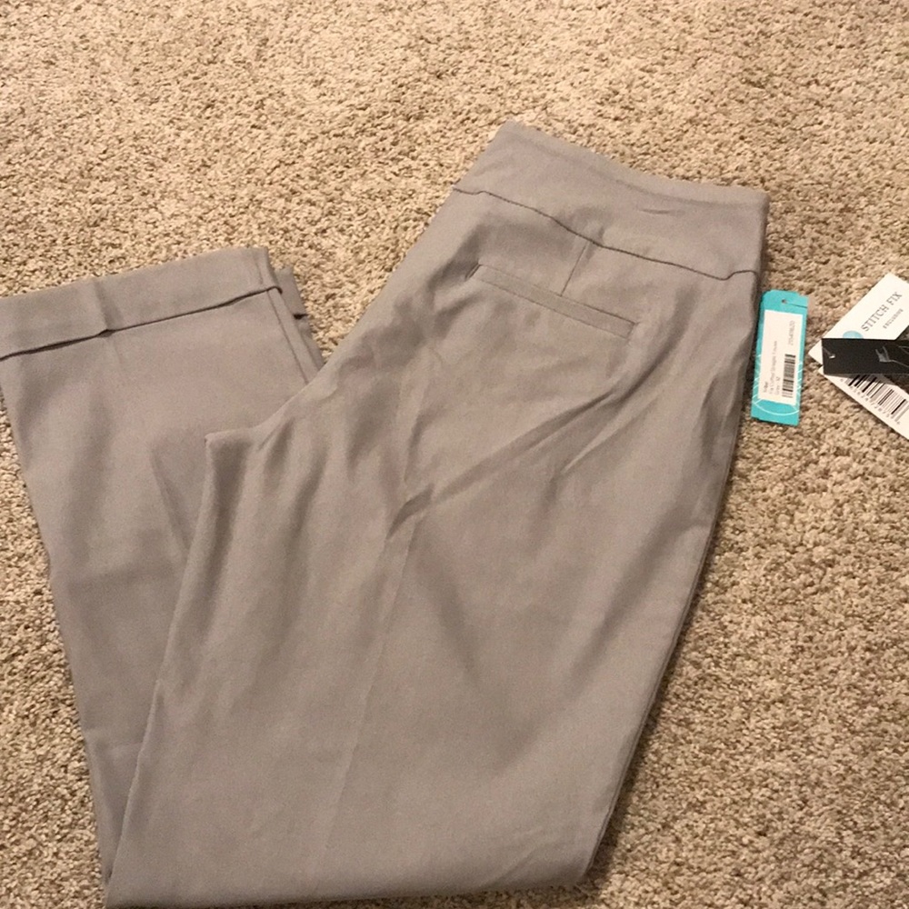 NWT Stitch Fix Grey Pull on dress pants. Size 12